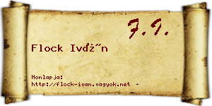Flock Iván névjegykártya